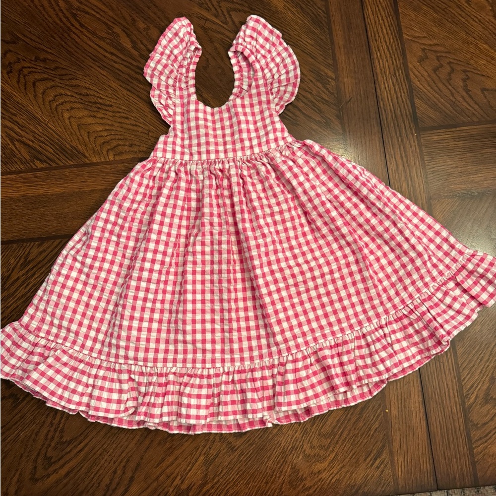 Kellie’s kids, pink and white gingham dress